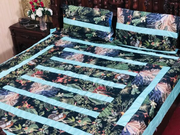 Printed Bed Sheet Set Tropical Stripe