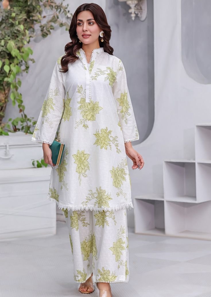 2Pc Stitched ladies dress - Trendy, Comfortable, linen dress Easy to Wear casual dress , dress for ladies - Image 3