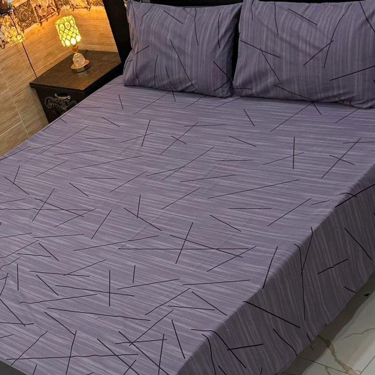 Premium Cotton King Size Bedsheet Set 3-Piece with 2 Pillow Covers – Soft & Breathable Double Bed Sheet - Image 6