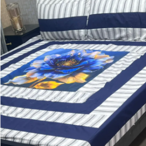Cotton Crystal Double Bed Sheet Set | Stylish & Comfortable Bedding