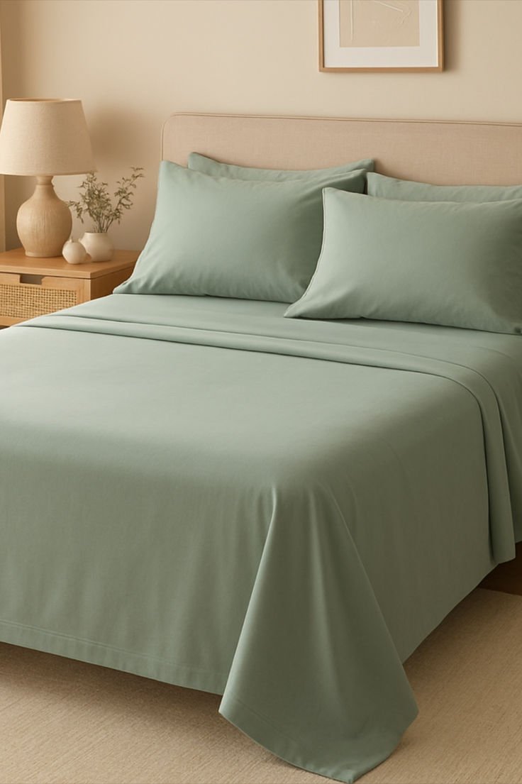 Premium Cotton King Size Bedsheet Set 3-Piece with 2 Pillow Covers – Soft & Breathable Double Bed Sheet - Image 7