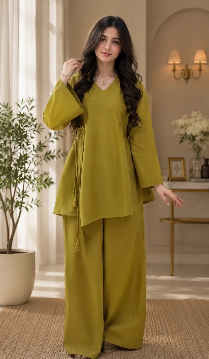 2Pc Stitched ladies dress - Trendy, Comfortable, linen dress Easy to Wear casual dress , dress for ladies - Image 6