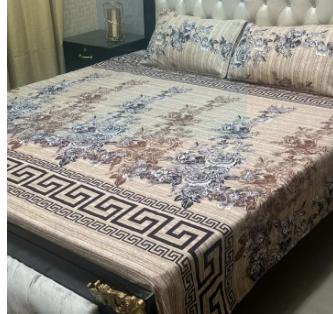 Elegant Embroidered Bed Sheet – Premium Printed Design | Hozry - Image 4
