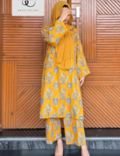 Women’s 2 Piece Stitched Floral Printed Dress – Stylish Casual Suit for Women & Girls