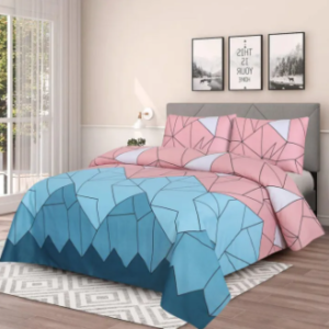 Elegant Embroidered Bed Sheet – Premium Printed Design | Hozry