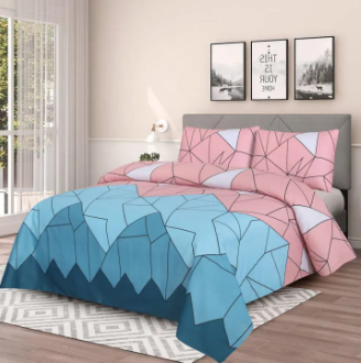 Elegant Embroidered Bed Sheet – Premium Printed Design | Hozry