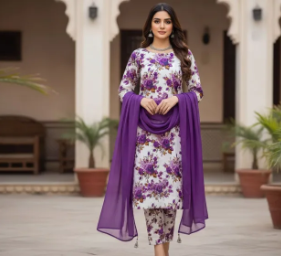 Girls 3-Piece Winter Dress Stylish Multicolor Casual & Party Wear Outfit