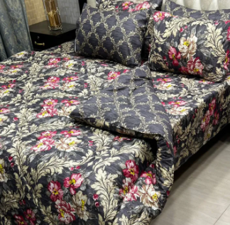 6 Piece Double Bed Vicky Razai Set Multi Color Designs - Image 5